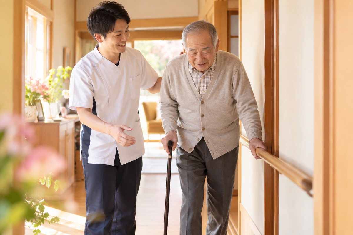 理学療法士による自宅での訪問リハビリテーション